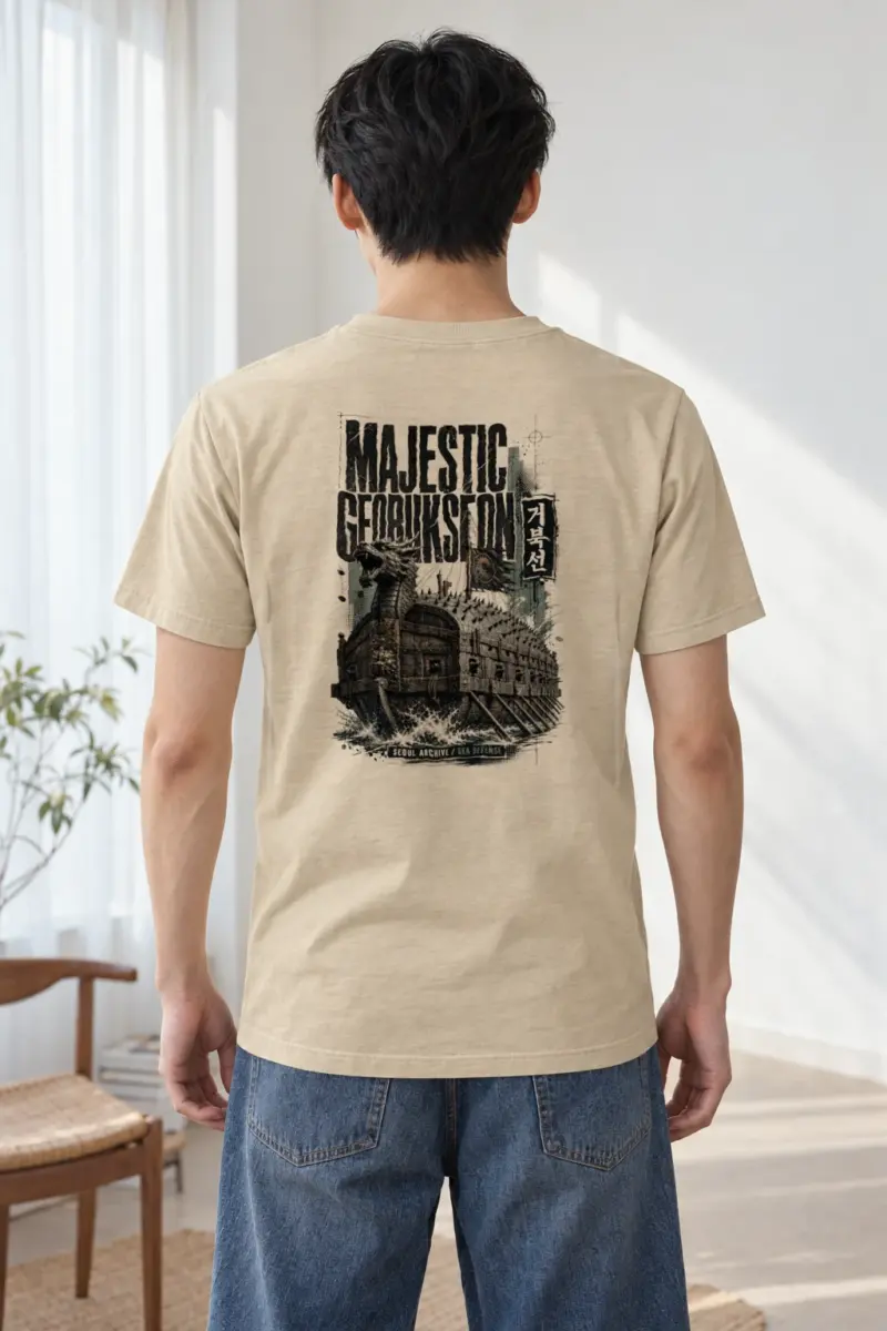 "Majestic Geobukseon" Heavyweight Unisex Crewneck T-shirt