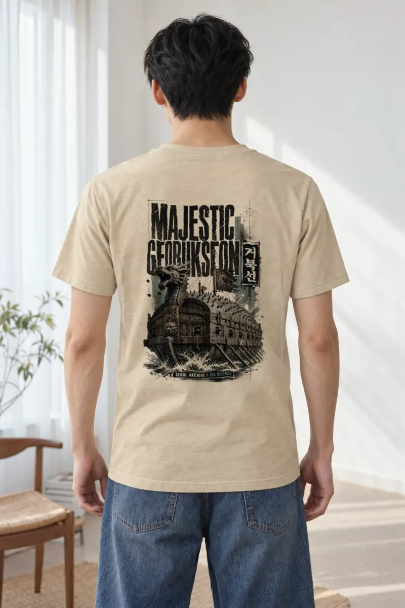 "Majestic Geobukseon · Admiral Yi Sun-sin 이순신" Heavyweight Unisex Crewneck T-shirt