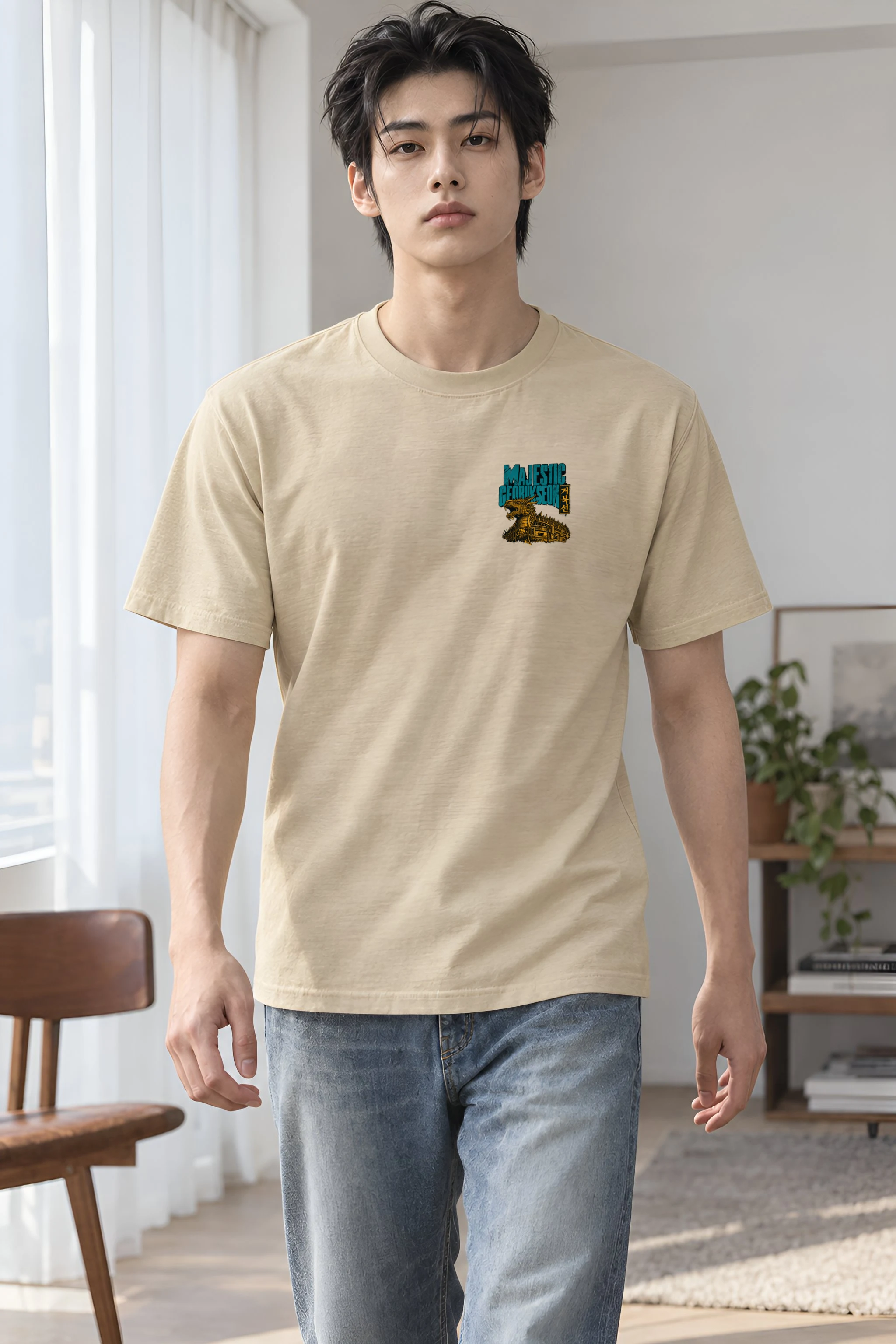 "Majestic Geobukseon · Admiral Yi Sun-sin 이순신" Heavyweight Unisex Crewneck T-shirt