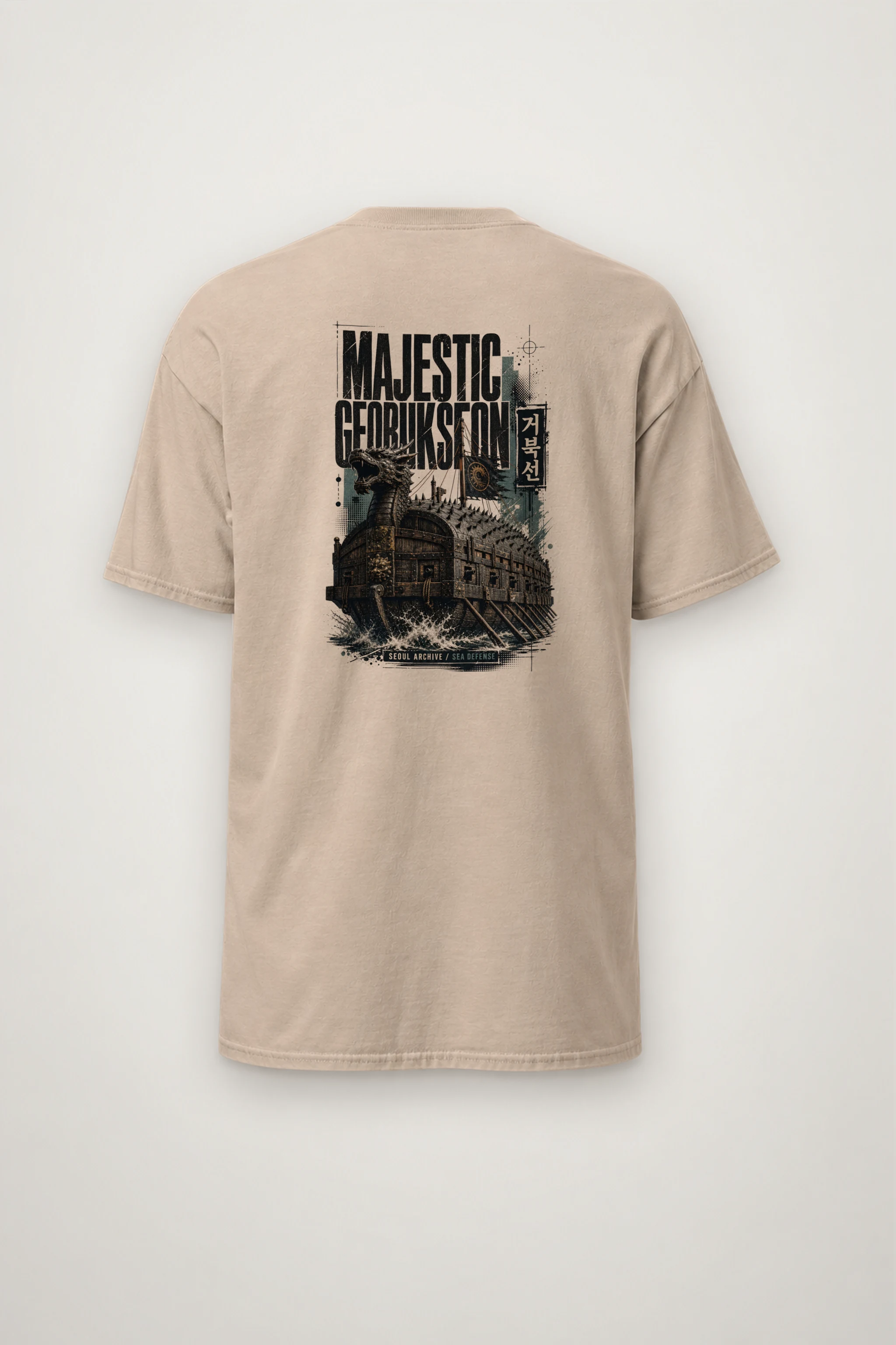 "Majestic Geobukseon · Admiral Yi Sun-sin 이순신" Heavyweight Unisex Crewneck T-shirt