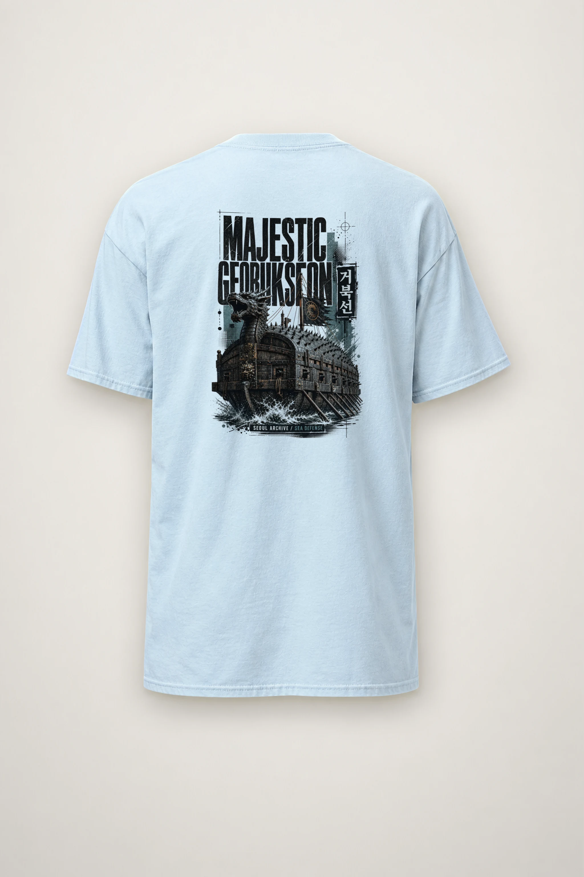 "Majestic Geobukseon · Admiral Yi Sun-sin 이순신" Heavyweight Unisex Crewneck T-shirt