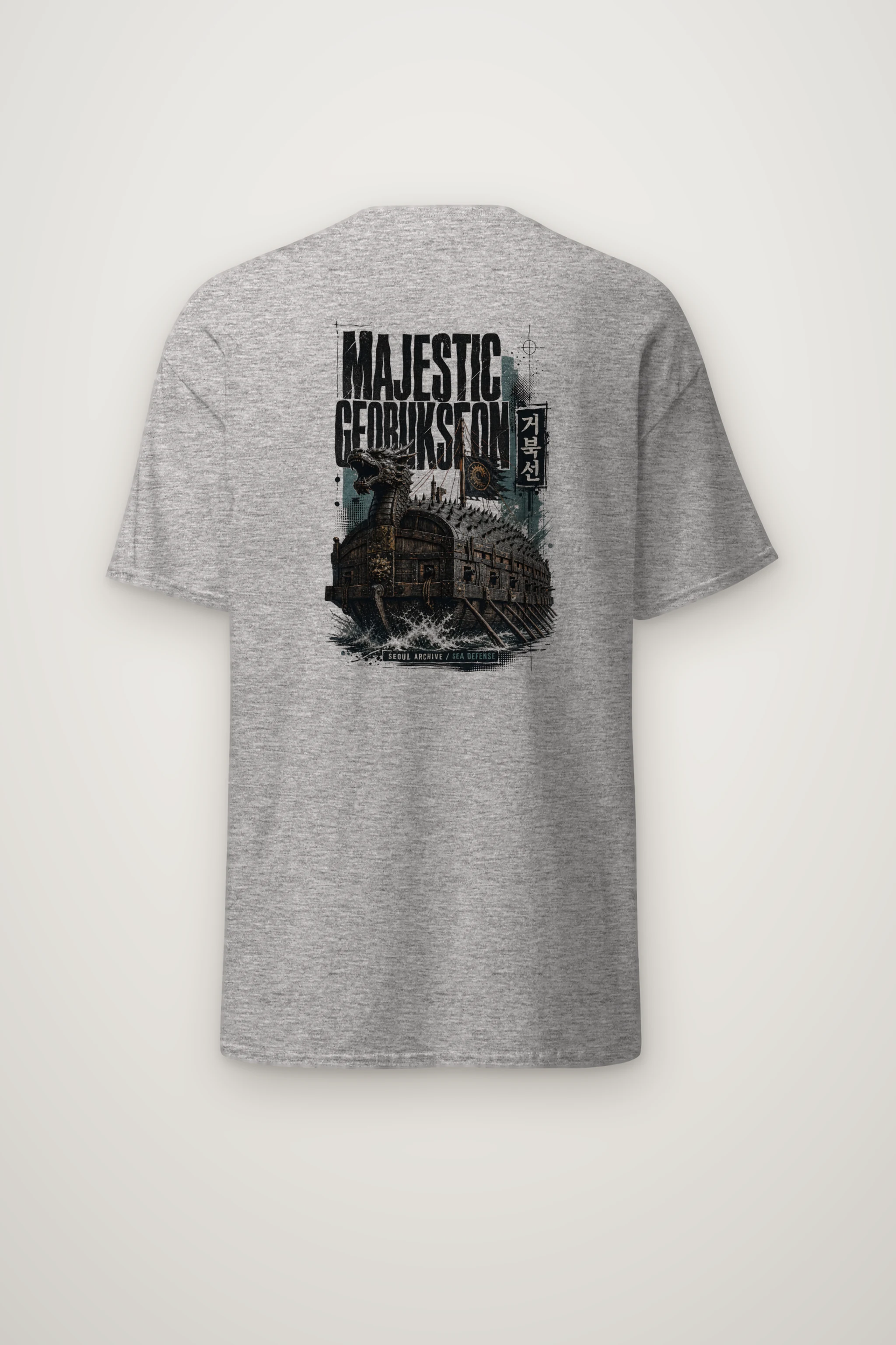 "Majestic Geobukseon · Admiral Yi Sun-sin 이순신" Heavyweight Unisex Crewneck T-shirt