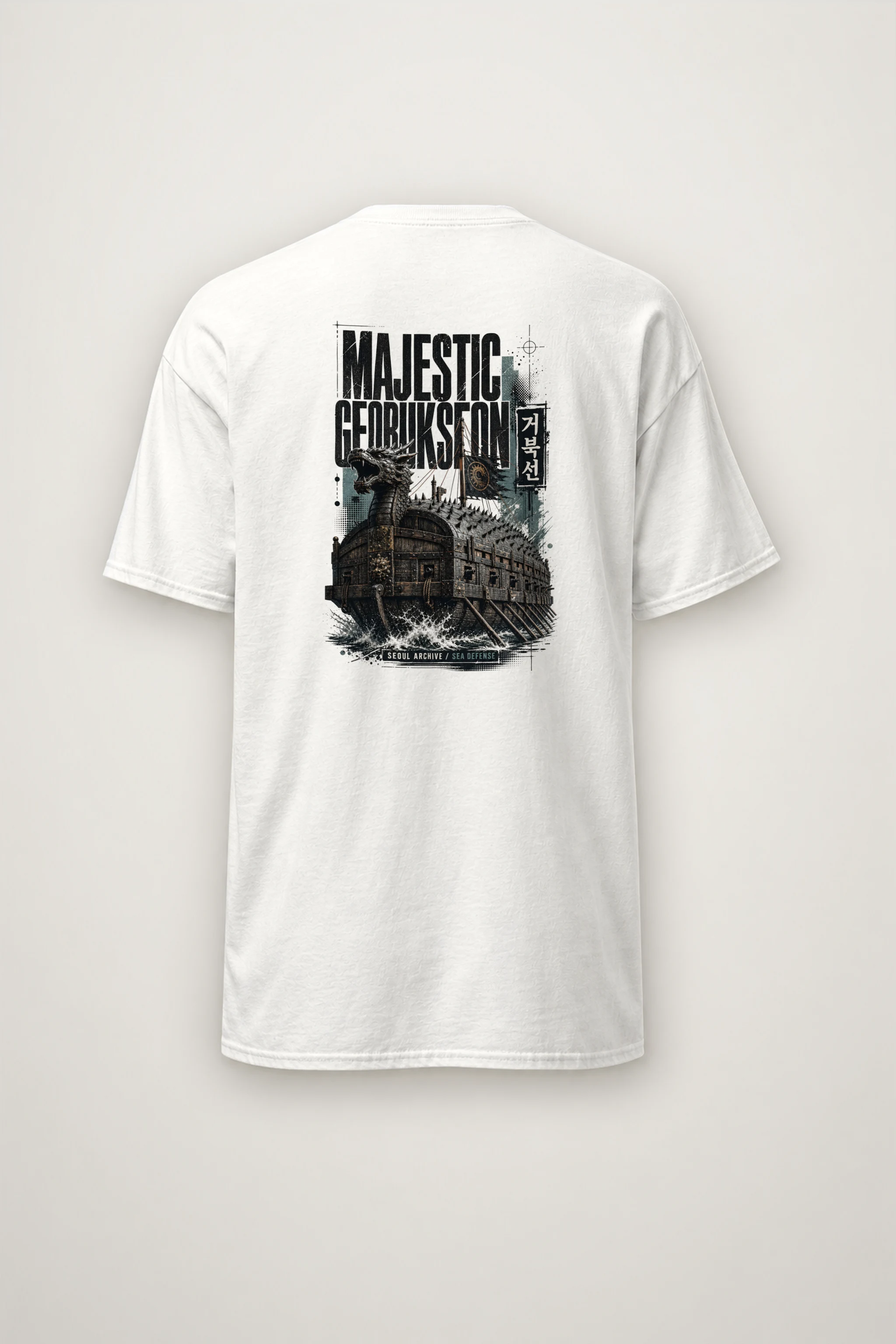 "Majestic Geobukseon · Admiral Yi Sun-sin 이순신" Heavyweight Unisex Crewneck T-shirt