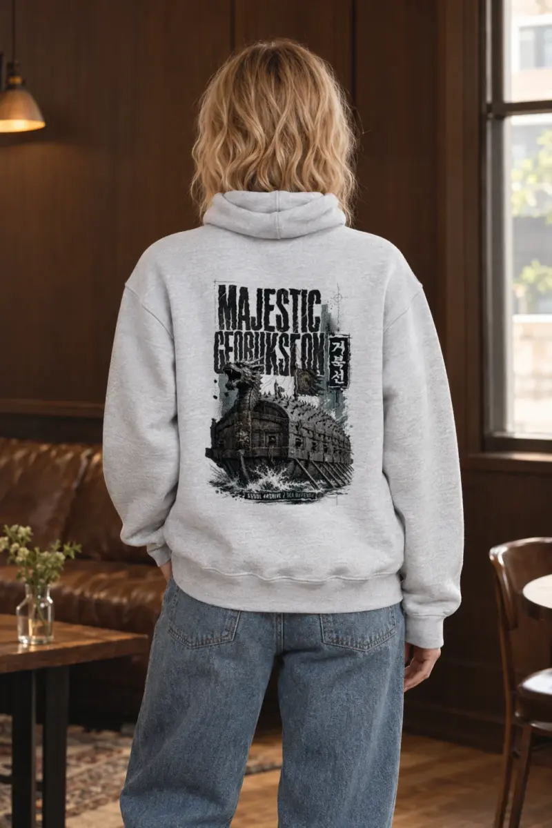"Majestic Geobukseon Sea Defense" Heavy Blend Unisex Pullover Hoodie