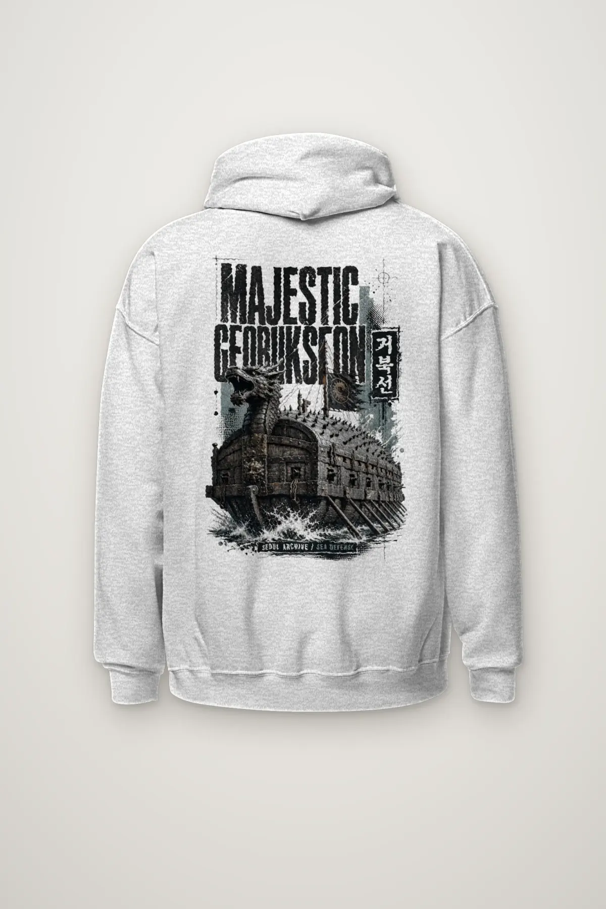 "Majestic Geobukseon Sea Defense" Heavy Blend Unisex Pullover Hoodie