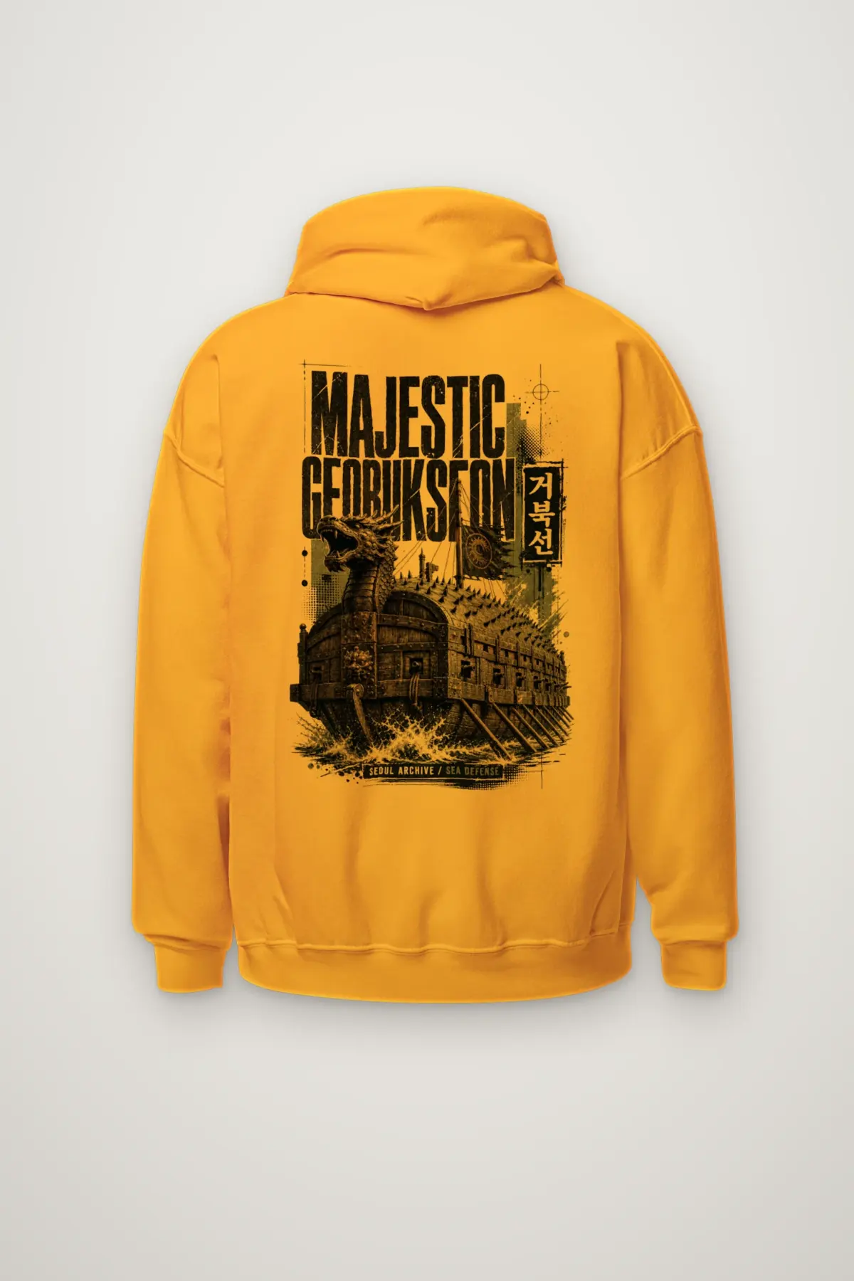 "Majestic Geobukseon Sea Defense" Heavy Blend Unisex Pullover Hoodie