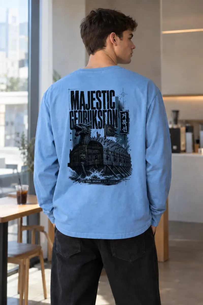 “Majestic Geobukseon” Unisex Longsleeve T-shirt | Gildan 2400