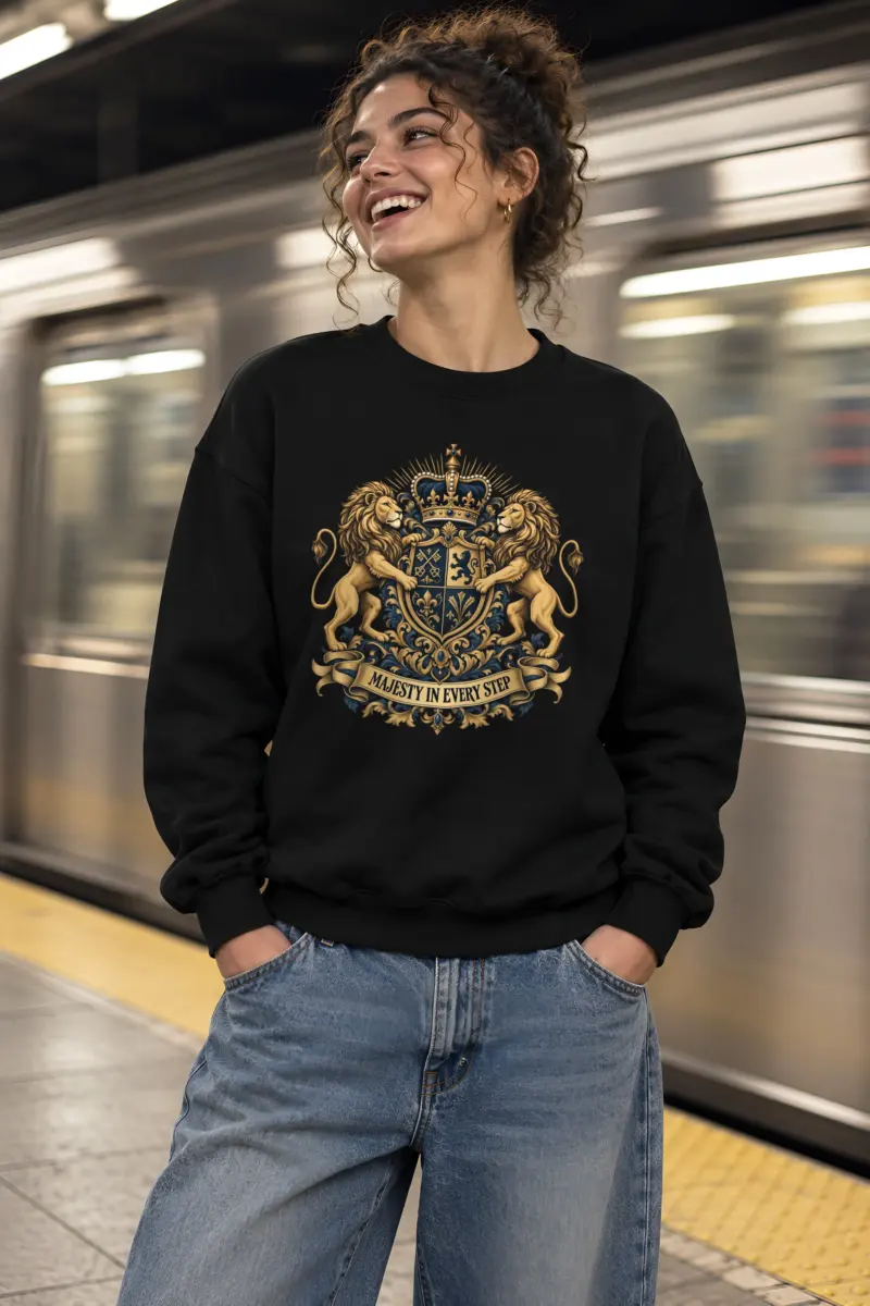 "Majesty In Every Step" Heavy Blend Unisex Crewneck Sweatshirt