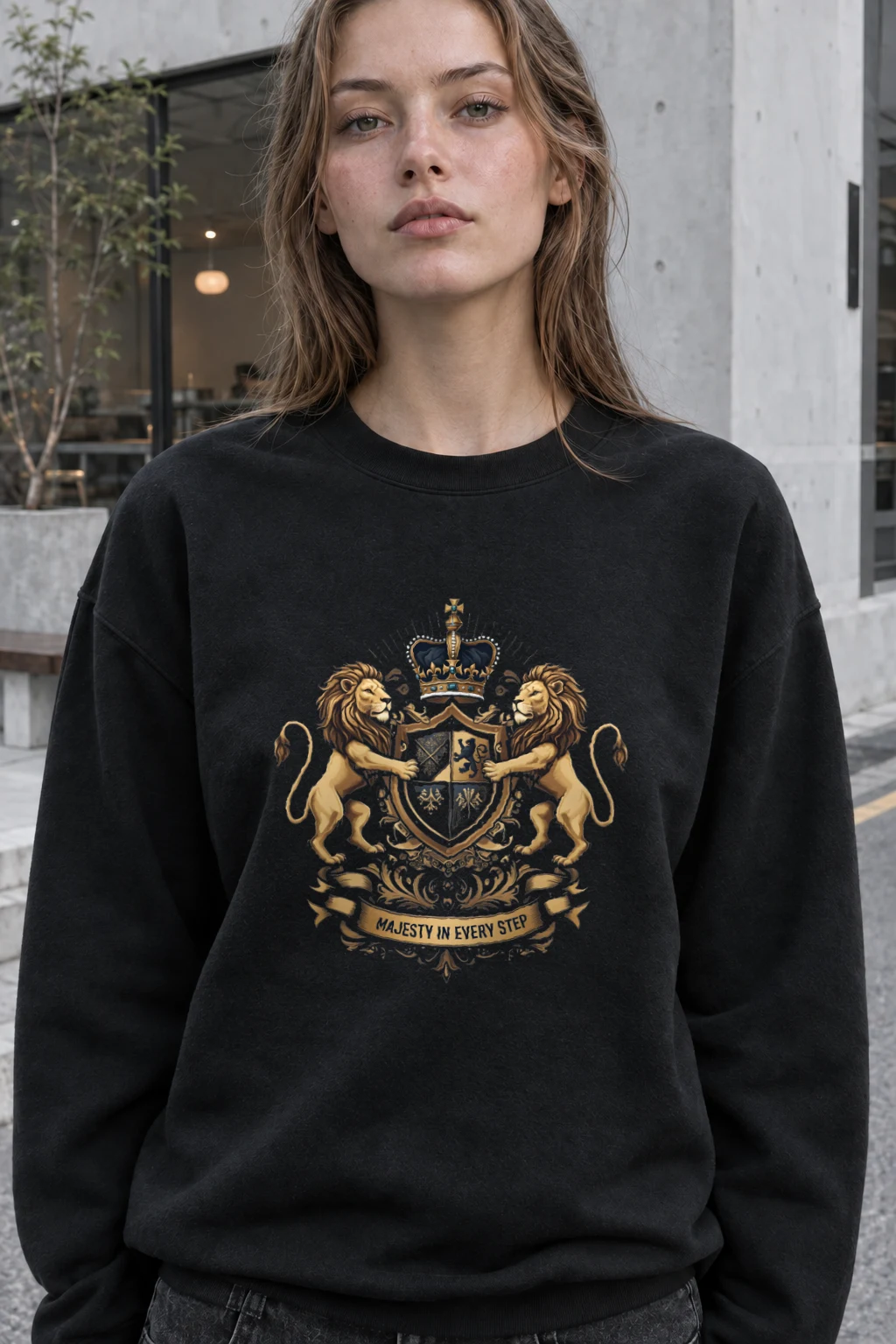 "Majesty In Every Step" Heavy Blend Unisex Crewneck Sweatshirt | Gildan 18000