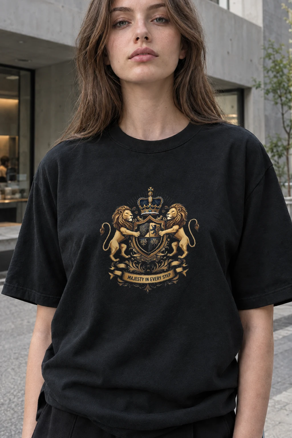 "Majesty In Every Step" Heavyweight Unisex Crewneck T-shirt | Gildan 5000