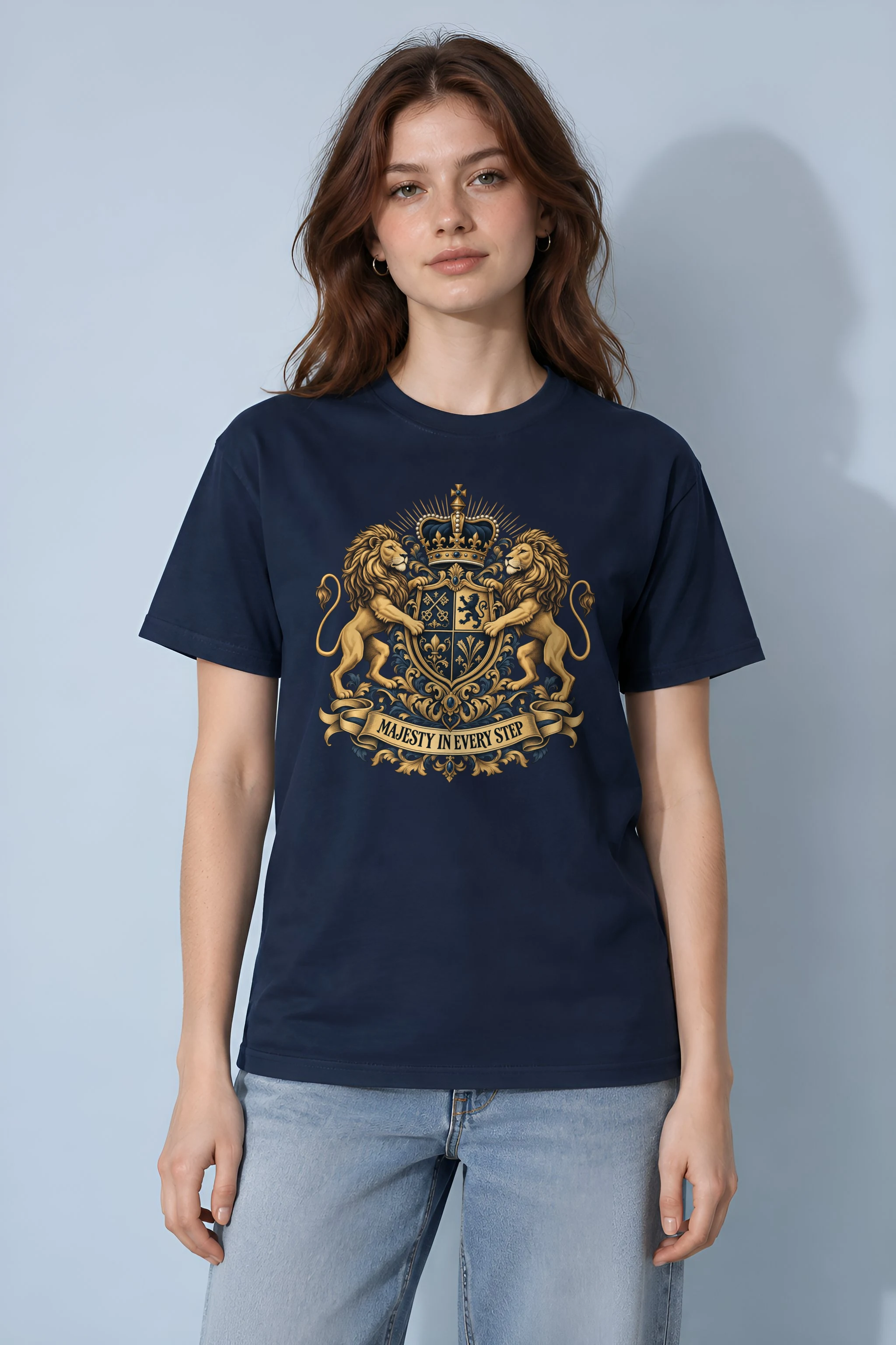 "Majesty In Every Step" Heavyweight Unisex Crewneck T-shirt