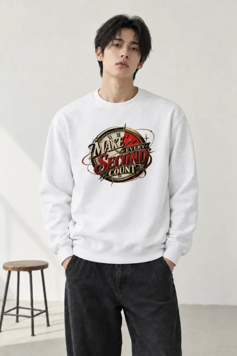 "Make Every Second Count" Heavy Blend Unisex Crewneck Sweatshirt | Gildan 18000