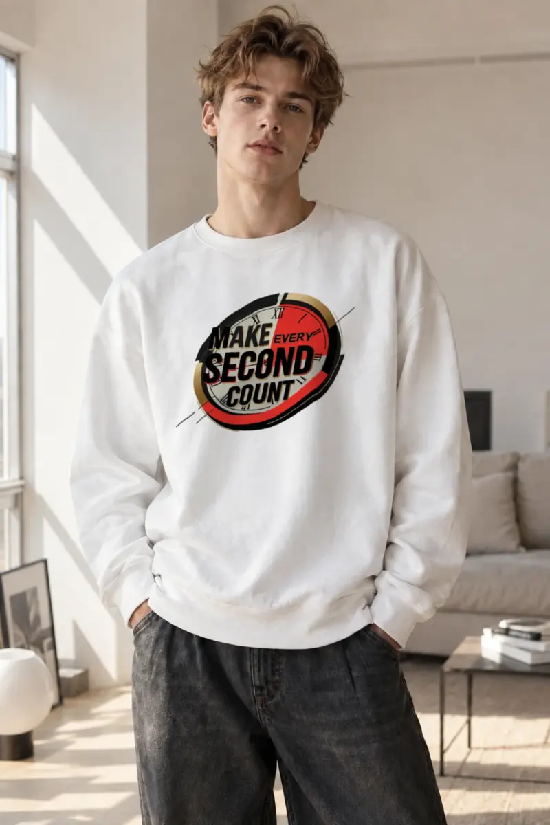 “Make Every Second Count” Heavy Blend Unisex Crewneck Sweatshirt | Gildan 18000