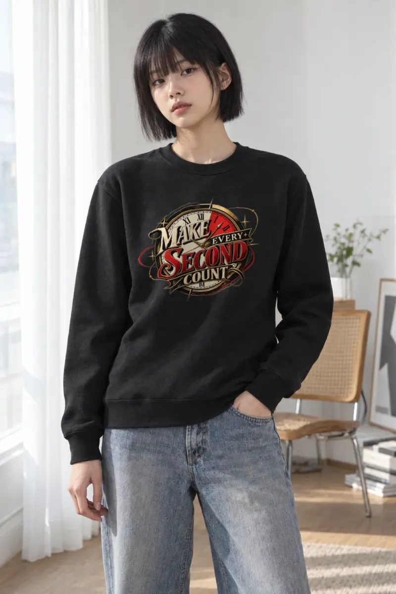"Make Every Second Count" Heavy Blend Unisex Crewneck Sweatshirt