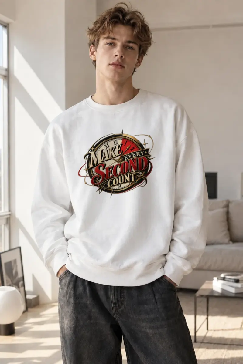 "Make Every Second Count" Heavy Blend Unisex Crewneck Sweatshirt | Gildan 18000