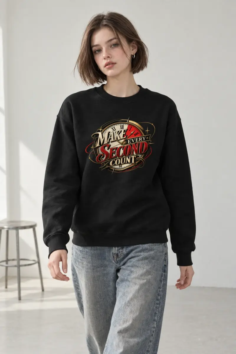 "Make Every Second Count" Heavy Blend Unisex Crewneck Sweatshirt