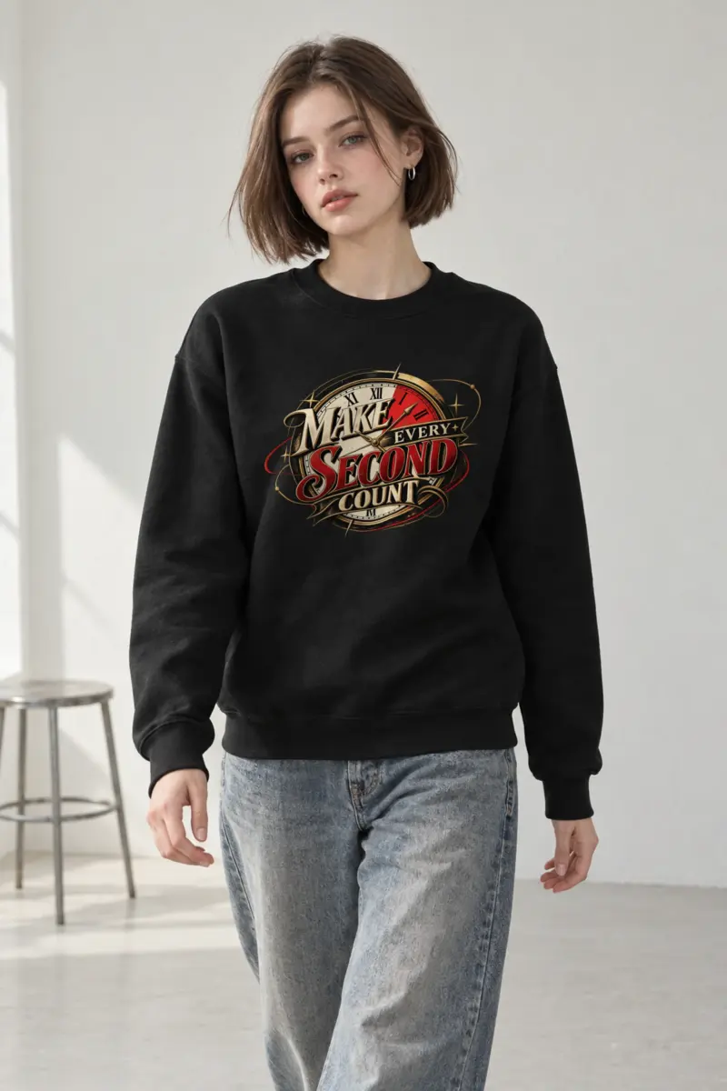 "Make Every Second Count" Heavy Blend Unisex Crewneck Sweatshirt