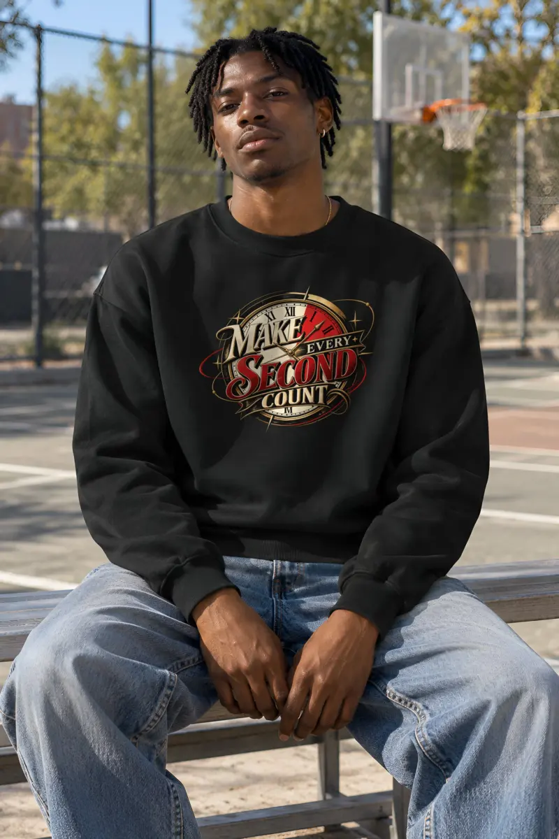 "Make Every Second Count" Heavy Blend Unisex Crewneck Sweatshirt