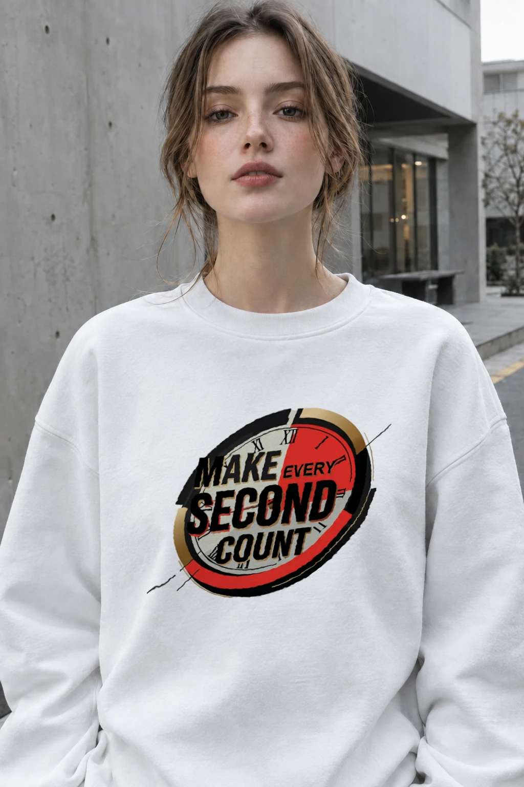 "Make Every Second Count" Heavy Blend Unisex Crewneck Sweatshirt | Gildan 18000
