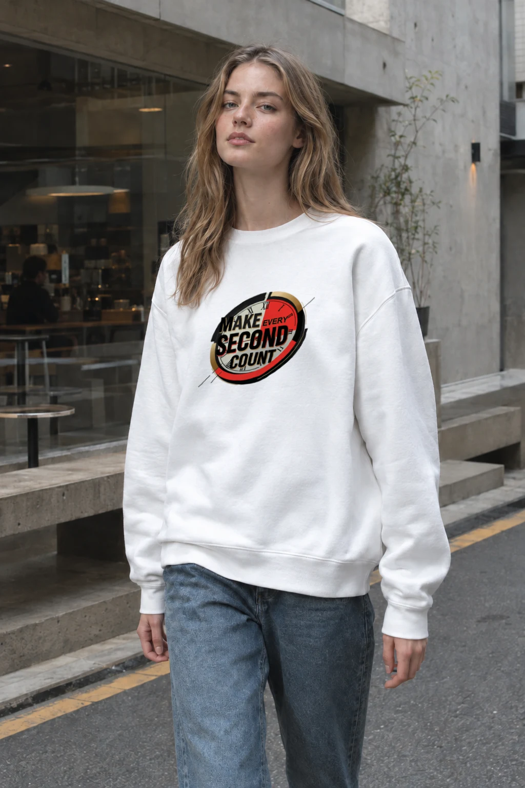 "Make Every Second Count" Heavy Blend Unisex Crewneck Sweatshirt | Gildan 18000