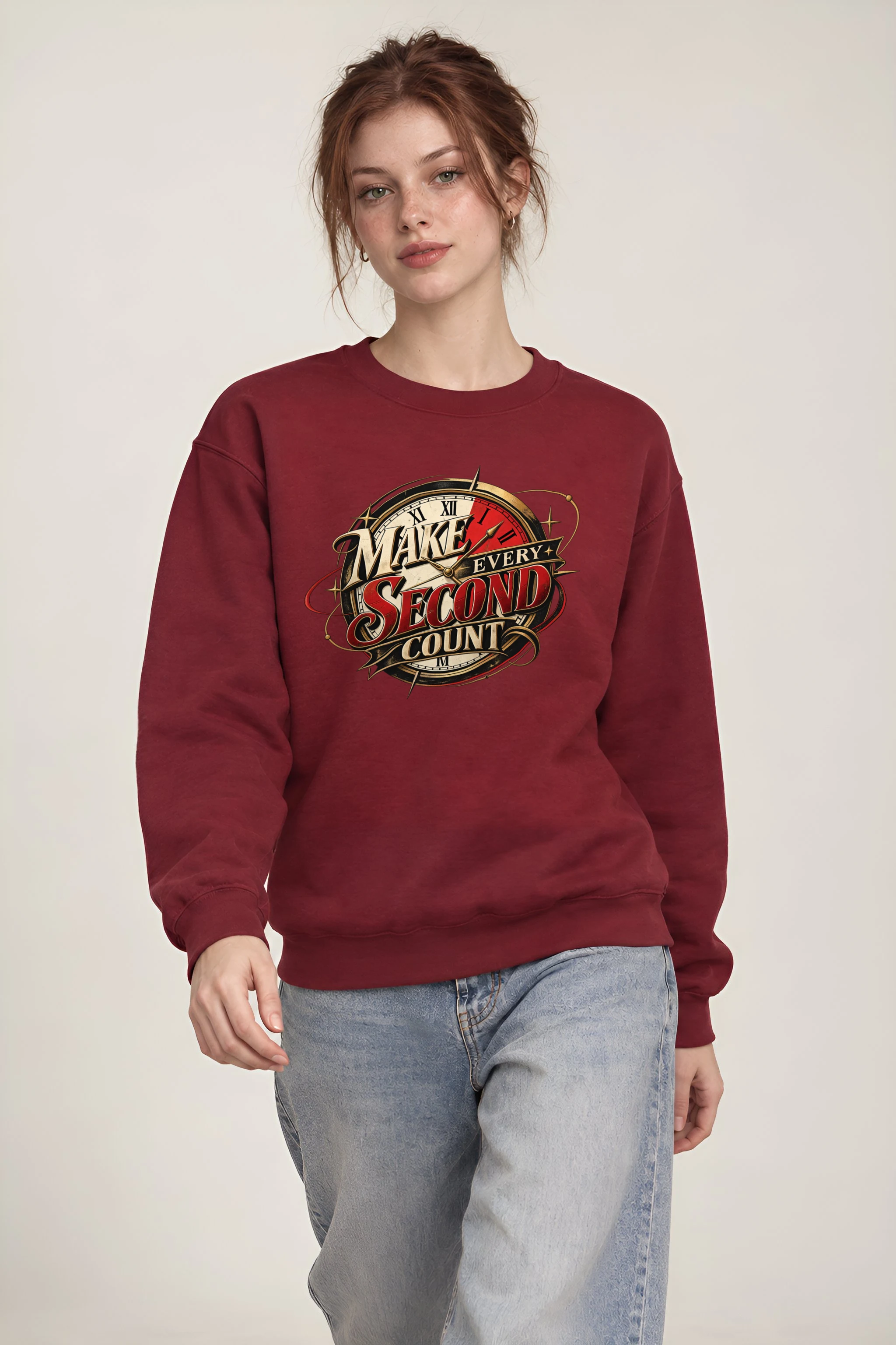 "Make Every Second Count" 1 Crewneck Sweatshirt