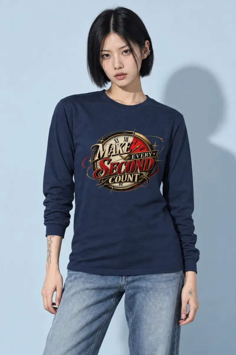 "Make Every Second Count" Unisex Longsleeve T-shirt