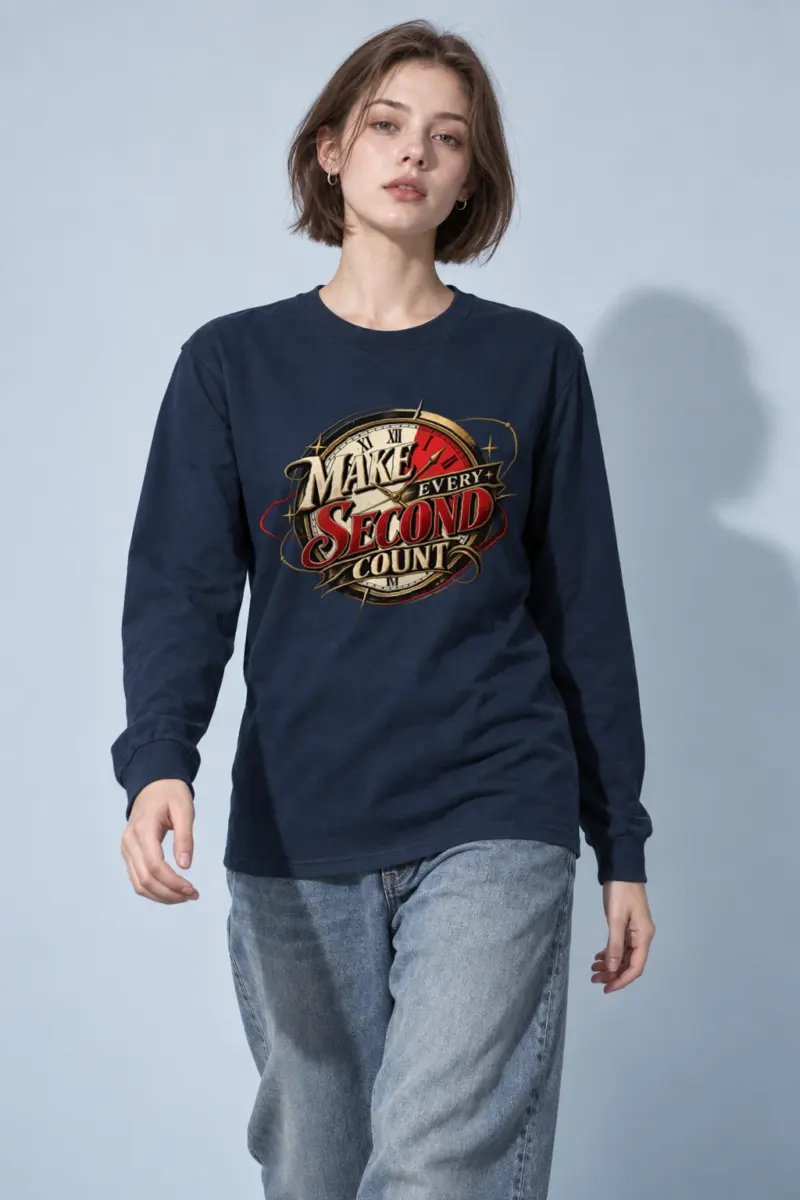 "Make Every Second Count" Unisex Longsleeve T-shirt