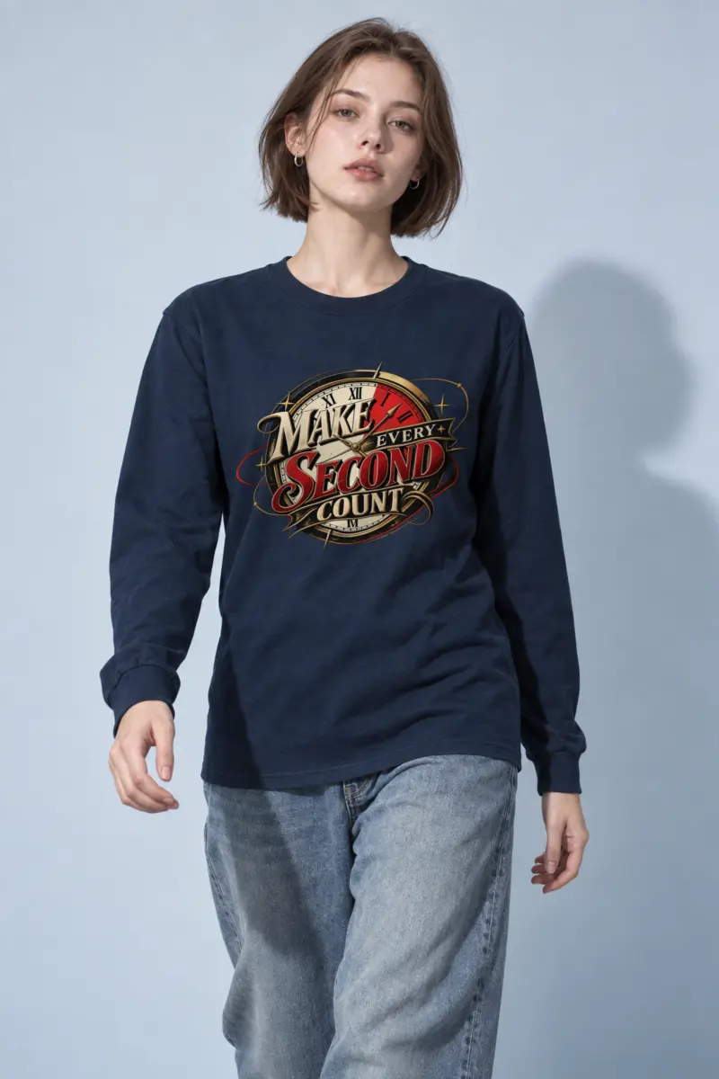 "Make Every Second Count" Unisex Longsleeve T-shirt