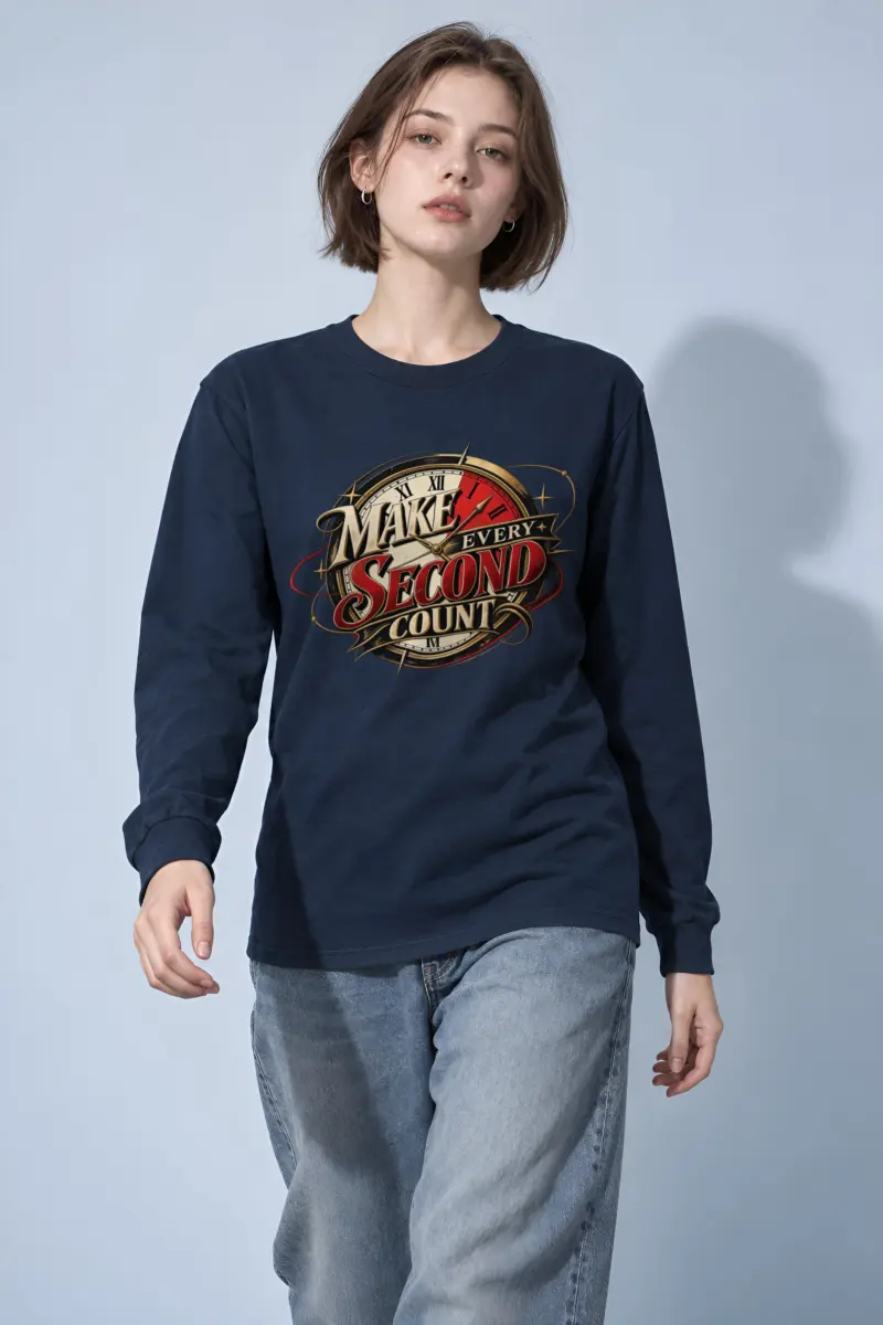 "Make Every Second Count" Unisex Longsleeve T-shirt