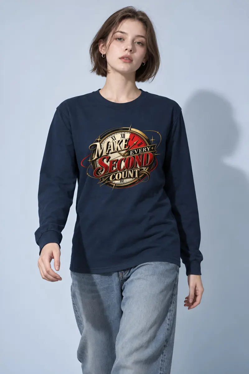 "Make Every Second Count" Unisex Longsleeve T-shirt
