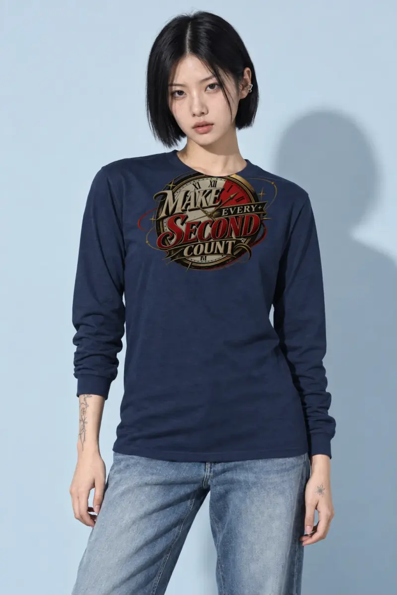 "Make Every Second Count" Unisex Longsleeve T-shirt