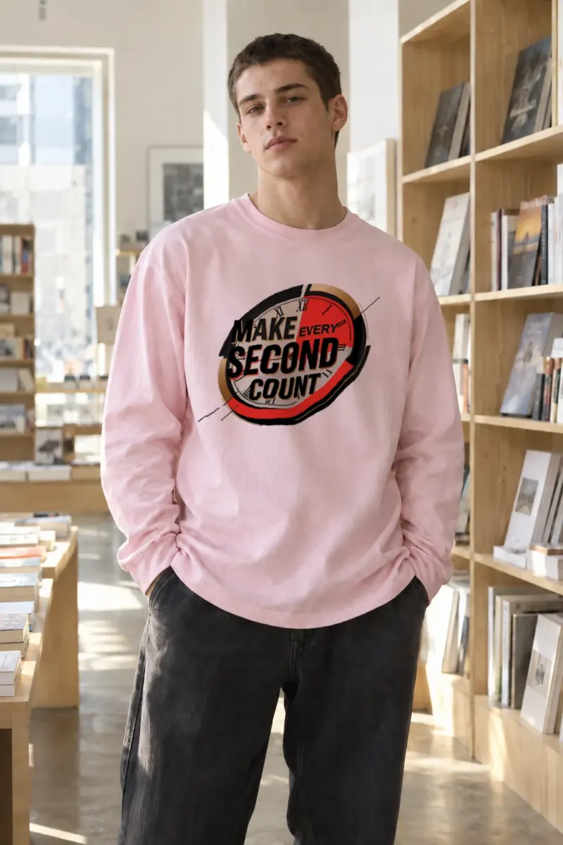 “Make Every Second Count” Unisex Longsleeve T-shirt | Gildan 2400