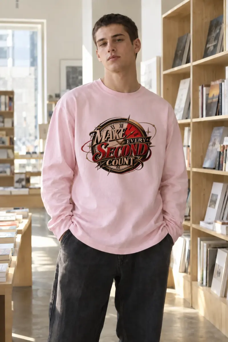 "Make Every Second Count" Unisex Longsleeve T-shirt | Gildan 2400