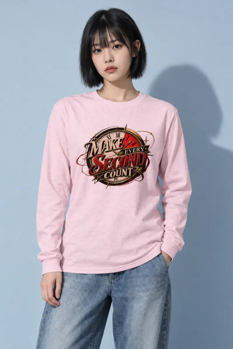 "Make Every Second Count" Unisex Longsleeve T-shirt | Gildan 2400