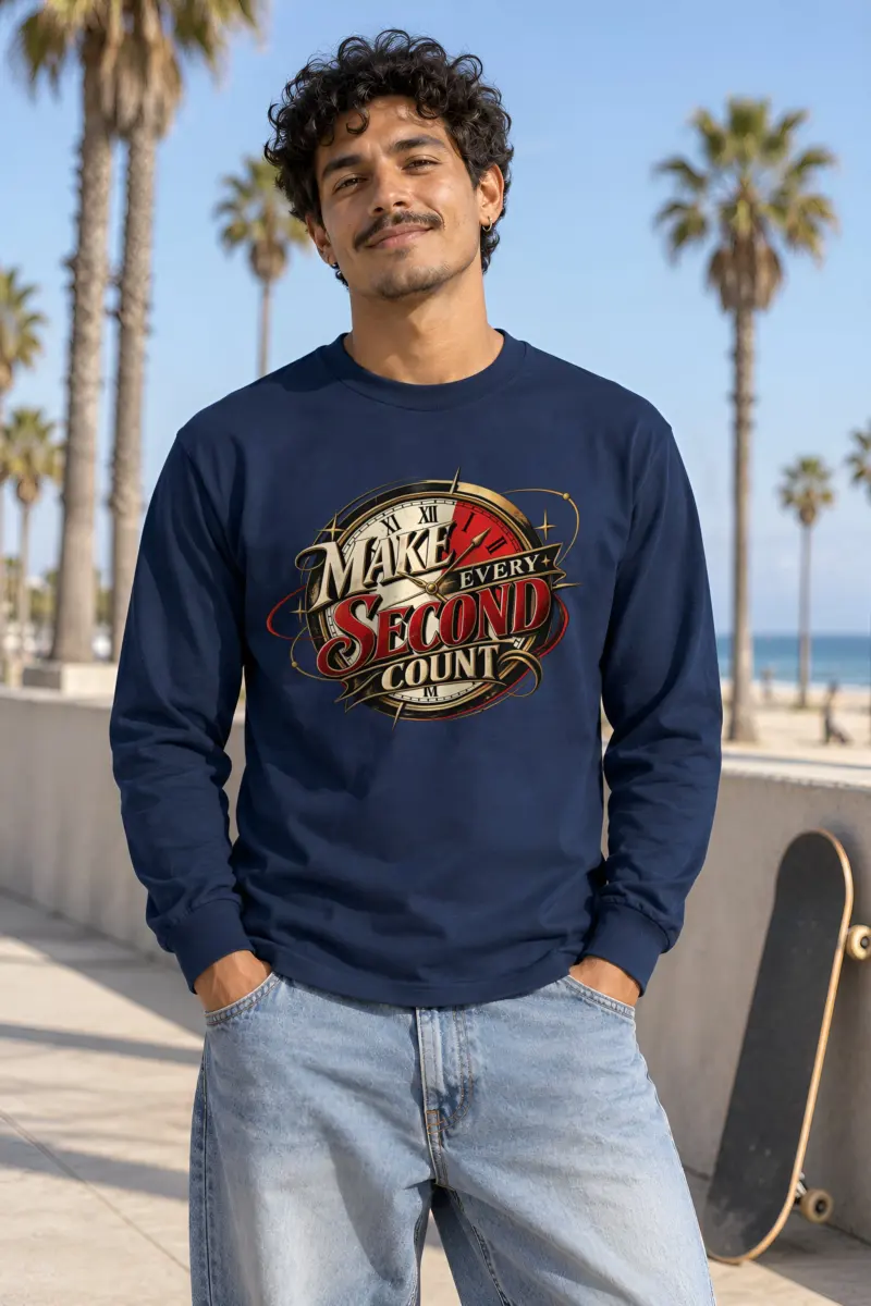 "Make Every Second Count" Unisex Longsleeve T-shirt