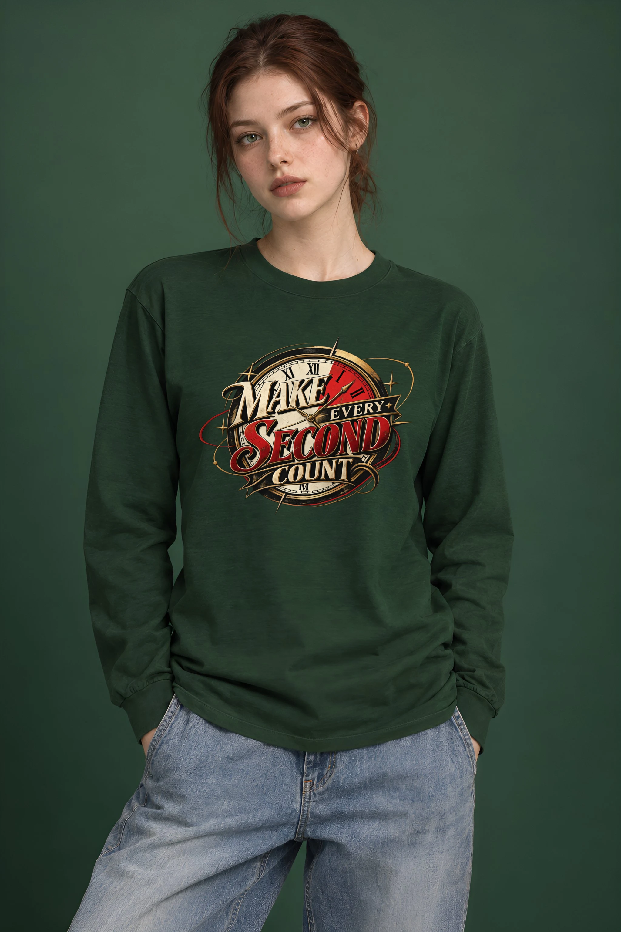 "Make Every Second Count" Unisex Longsleeve T-shirt