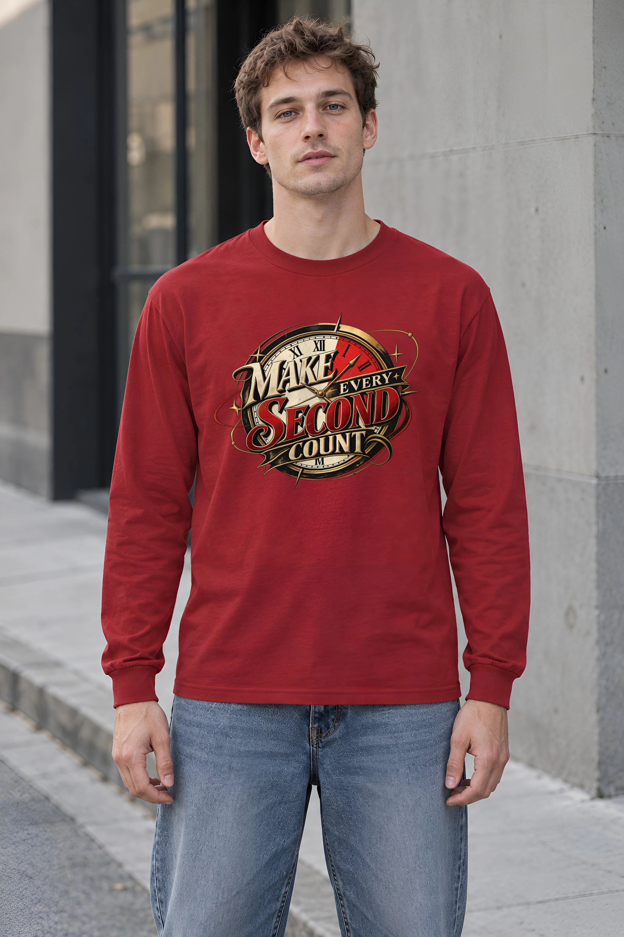 "Make Every Second Count" Unisex Longsleeve T-shirt
