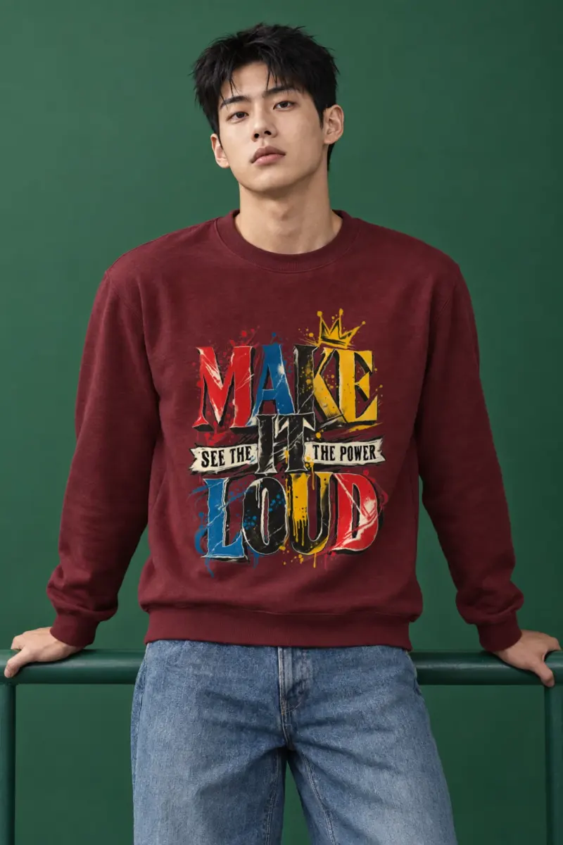 "Make It Loud" Heavy Blend Unisex Crewneck Sweatshirt