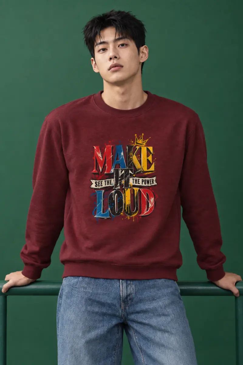 "Make It Loud" Heavy Blend Unisex Crewneck Sweatshirt