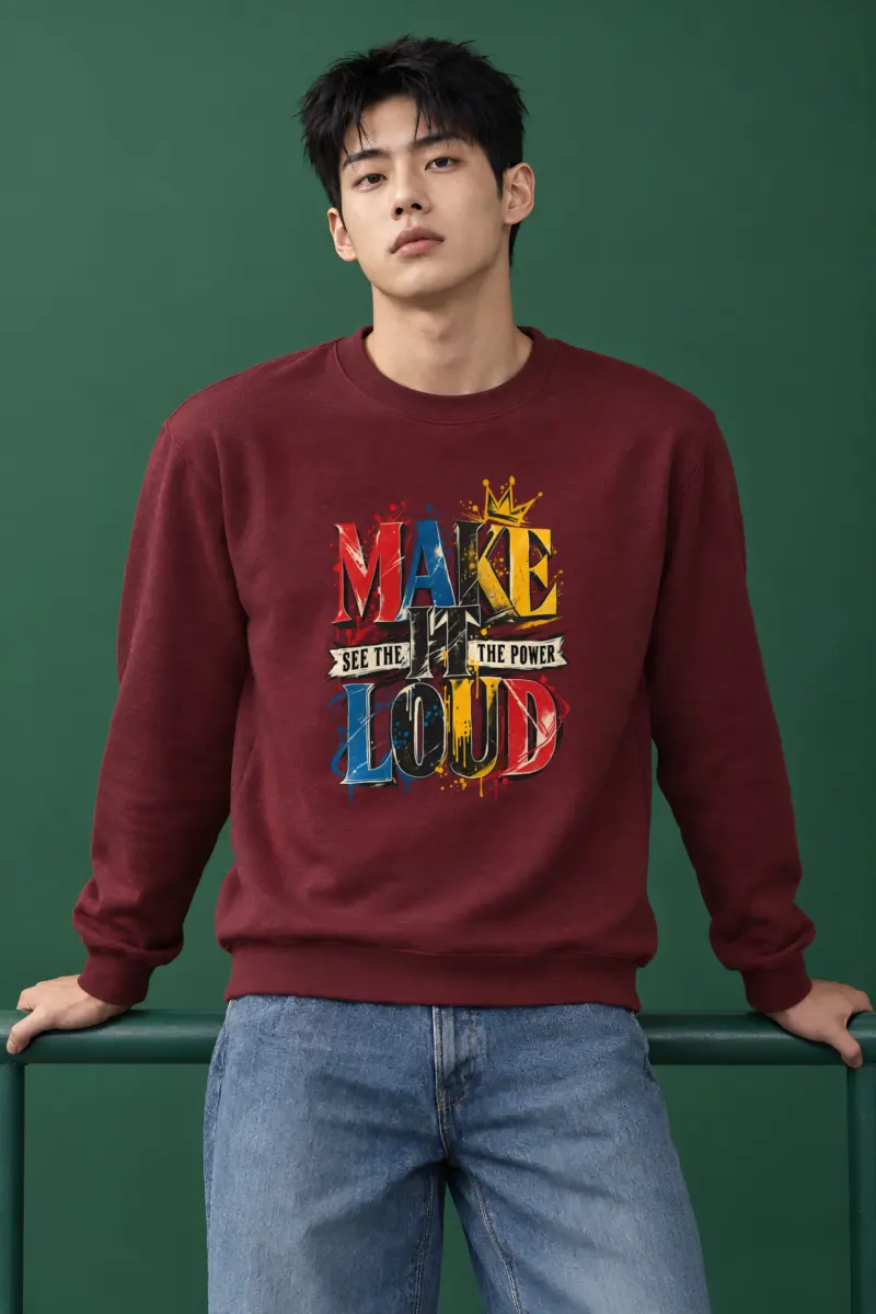"Make It Loud" Heavy Blend Unisex Crewneck Sweatshirt