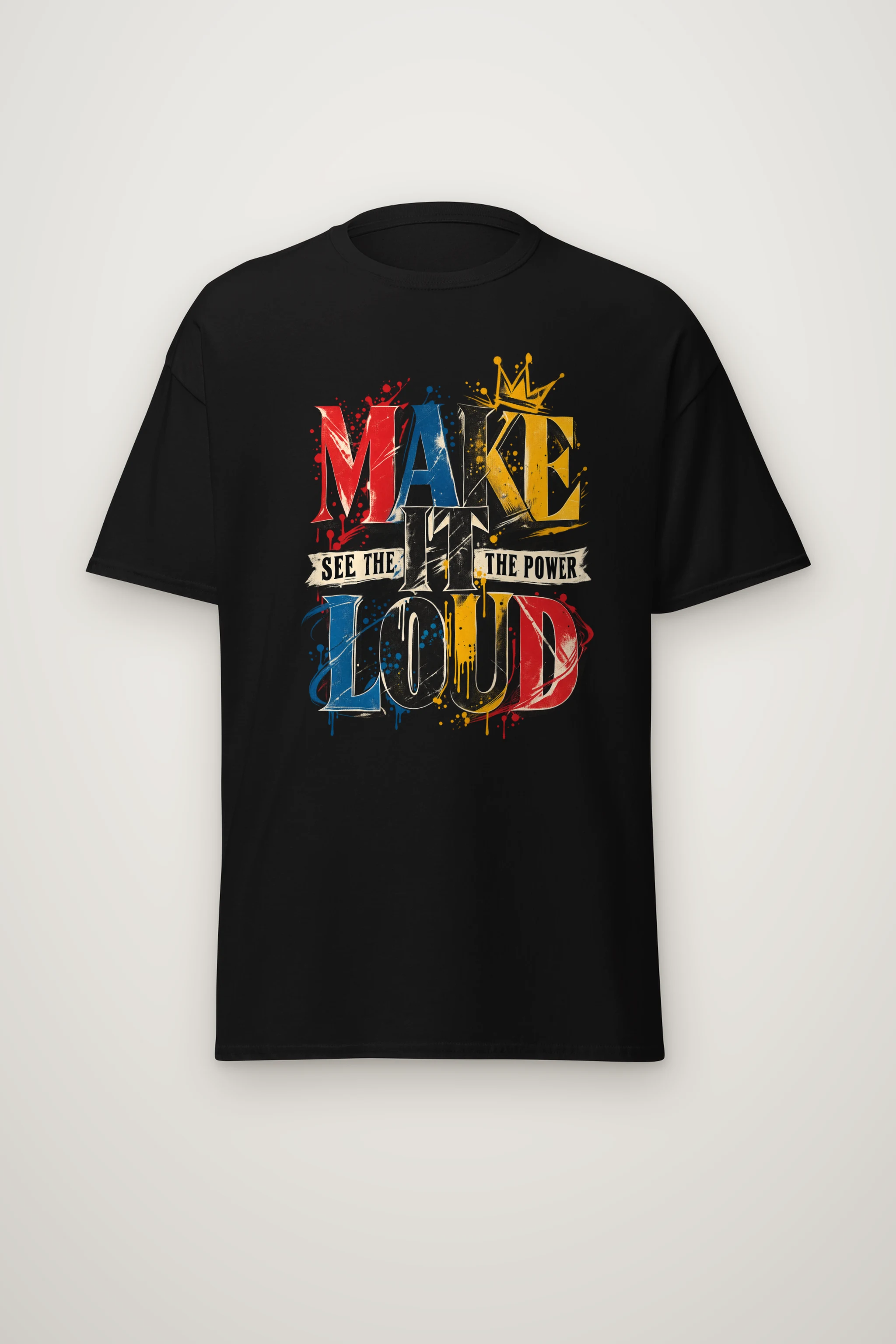 "Make It Loud" Heavyweight Unisex Crewneck T-shirt