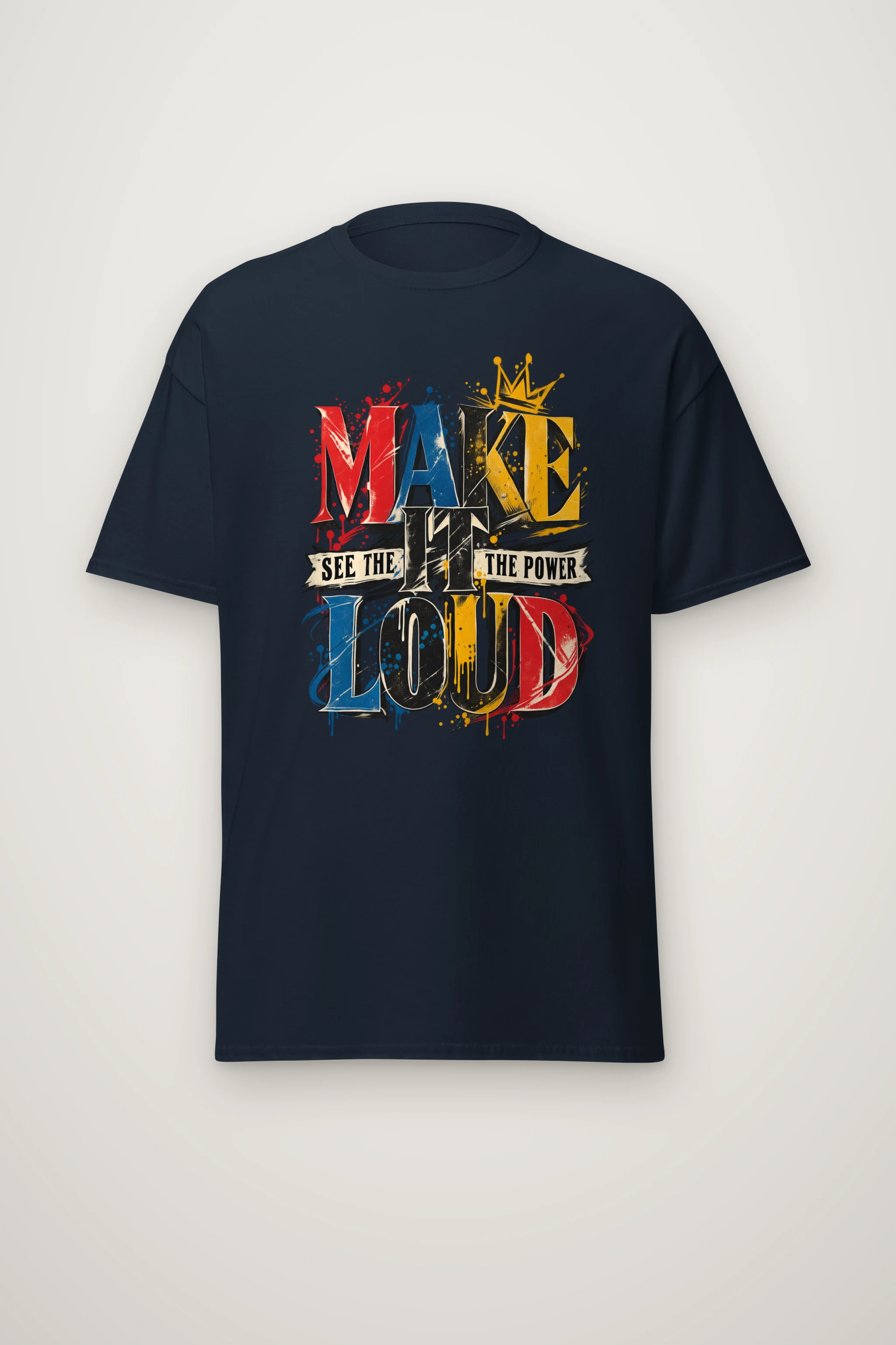 "Make It Loud" Heavyweight Unisex Crewneck T-shirt