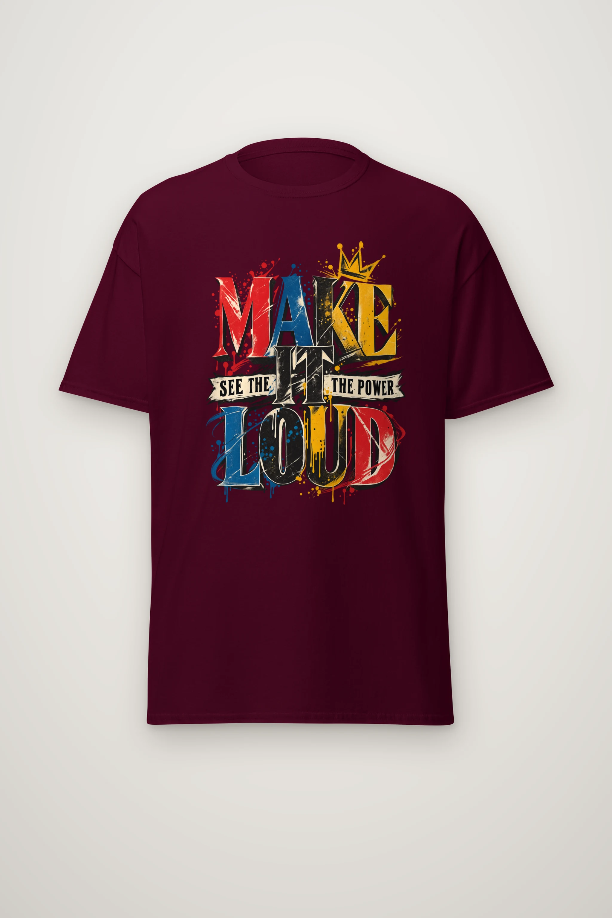 "Make It Loud" Heavyweight Unisex Crewneck T-shirt