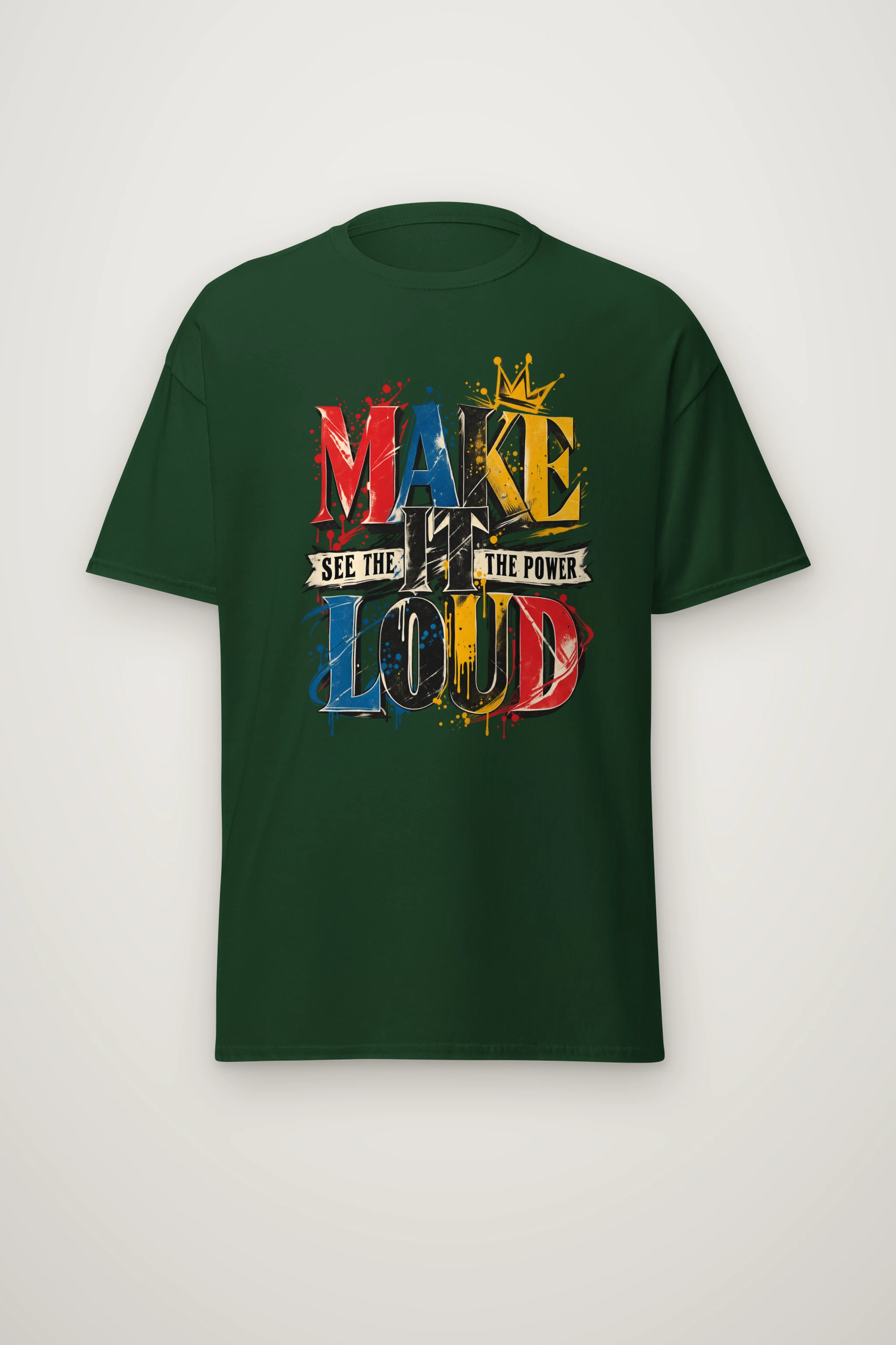 "Make It Loud" Heavyweight Unisex Crewneck T-shirt