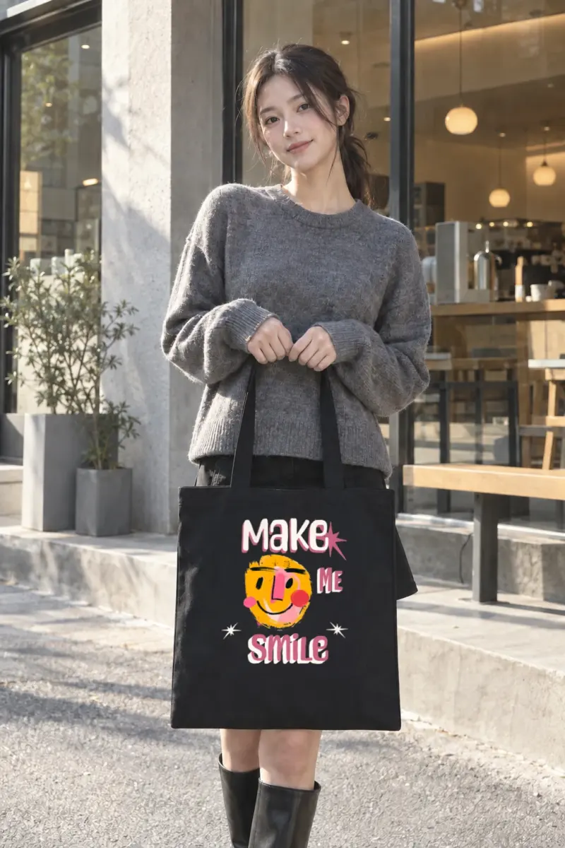 "Make Me Smile" Classic Cotton Tote Bag