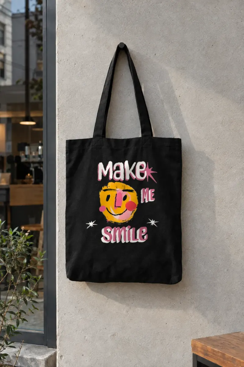 "Make Me Smile" Classic Cotton Tote Bag