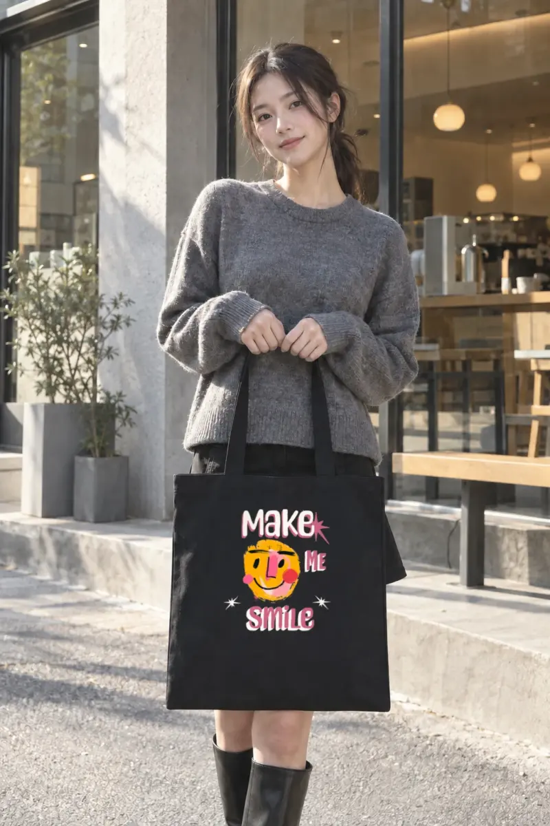 “Make Me Smile” Classic Cotton Tote Bag