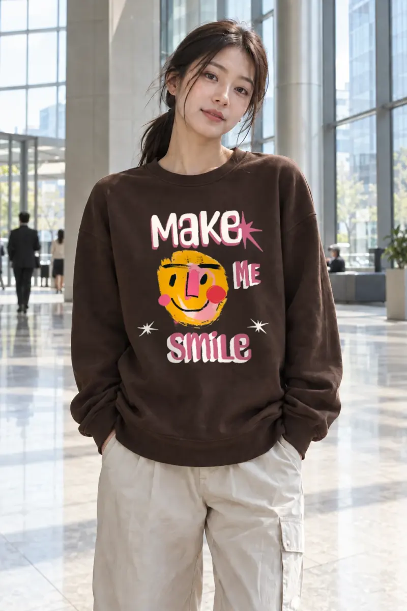"Make Me Smile" Heavy Blend Unisex Crewneck Sweatshirt | Gildan 18000