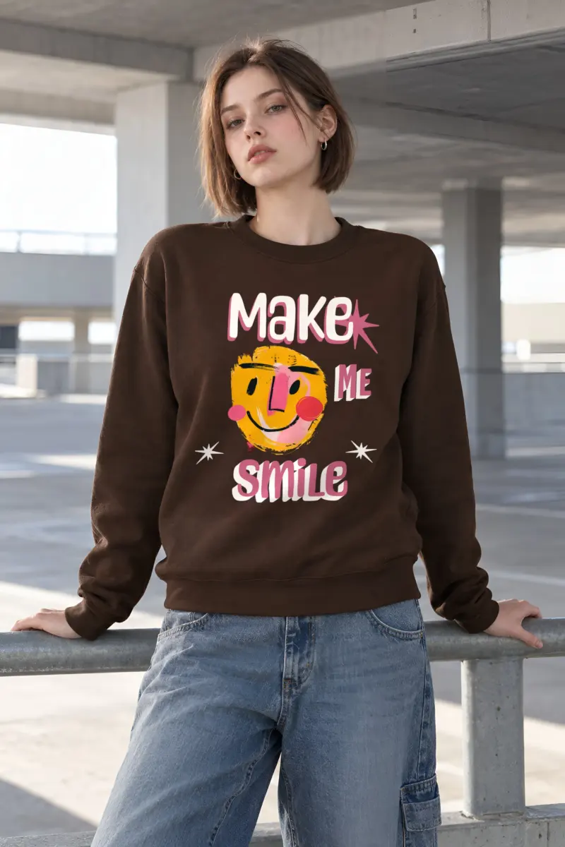"Make Me Smile" Heavy Blend Unisex Crewneck Sweatshirt