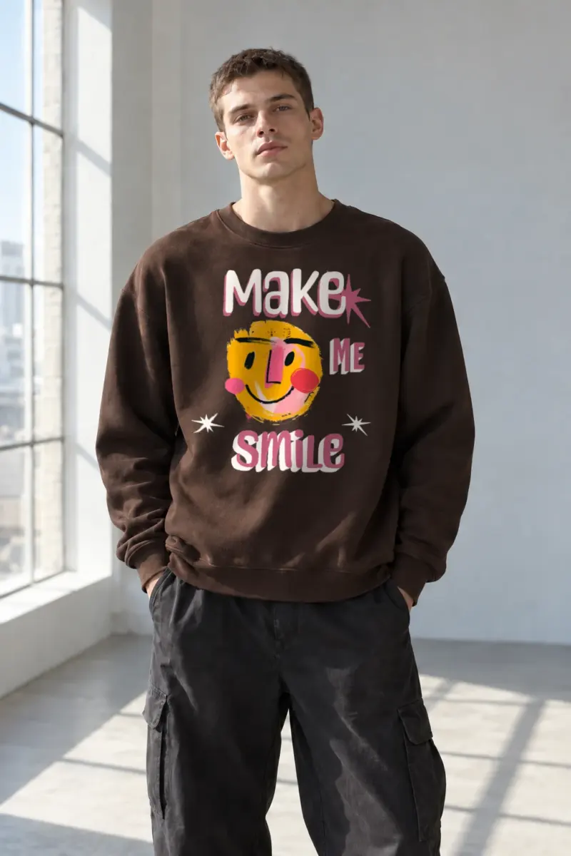 “Make Me Smile” Heavy Blend Unisex Crewneck Sweatshirt | Gildan 18000